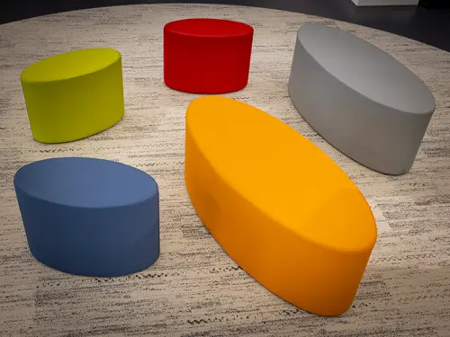 ELIPSA VELKÁ taburet, koženka zelená Apple